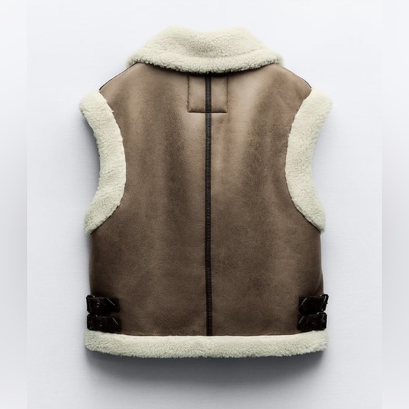 Zara COMBINATION FLEECE VEST - Picture 15 of 16